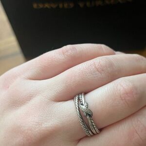 David yurman diamond x crossover ring. Size 7